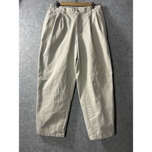 Vintage Savane Pleated Chino Pants Beige Preppy 90s Y2K Men's 33x30 Canada Made
